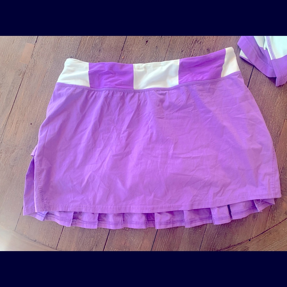 Matching set Lululemon Pacesetter skirt and tank top. Gently used.
